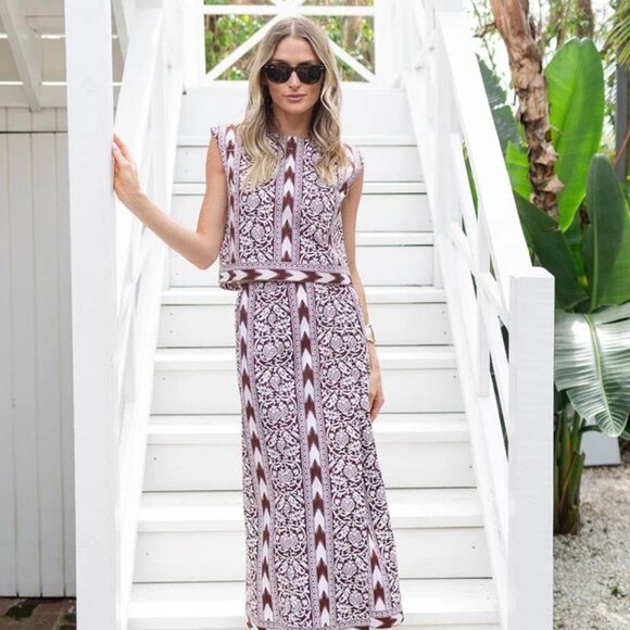 Julia Armory NWOT Slim Shell Top - Coco Island Ikat - Picture 2 of 4